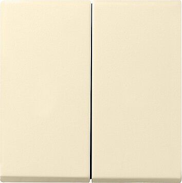 Gira 536201 S3000 Bedienaufsatz 2-fach, System 55, cremeweiß glänzend