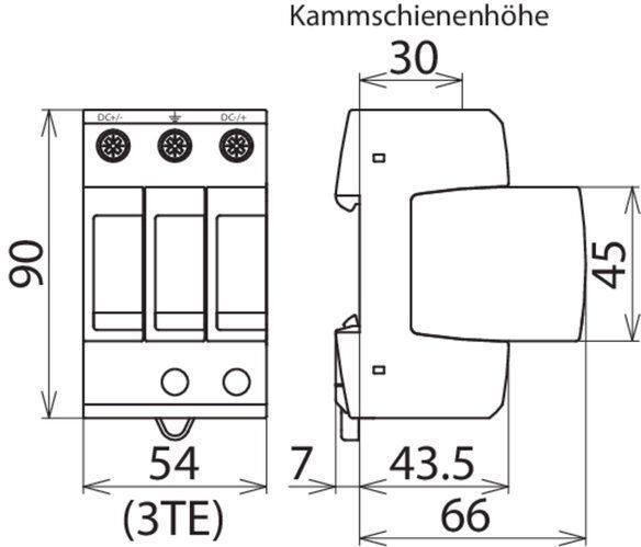 Dehn + Söhne 952512 Überspannungsableiter Typ 2 DEHNguard M Mehrpolig für PV-Anlagen bis 1200V DC