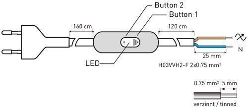 digitalSTROM GE-SDS200-CS Licht Schnurdimmer S