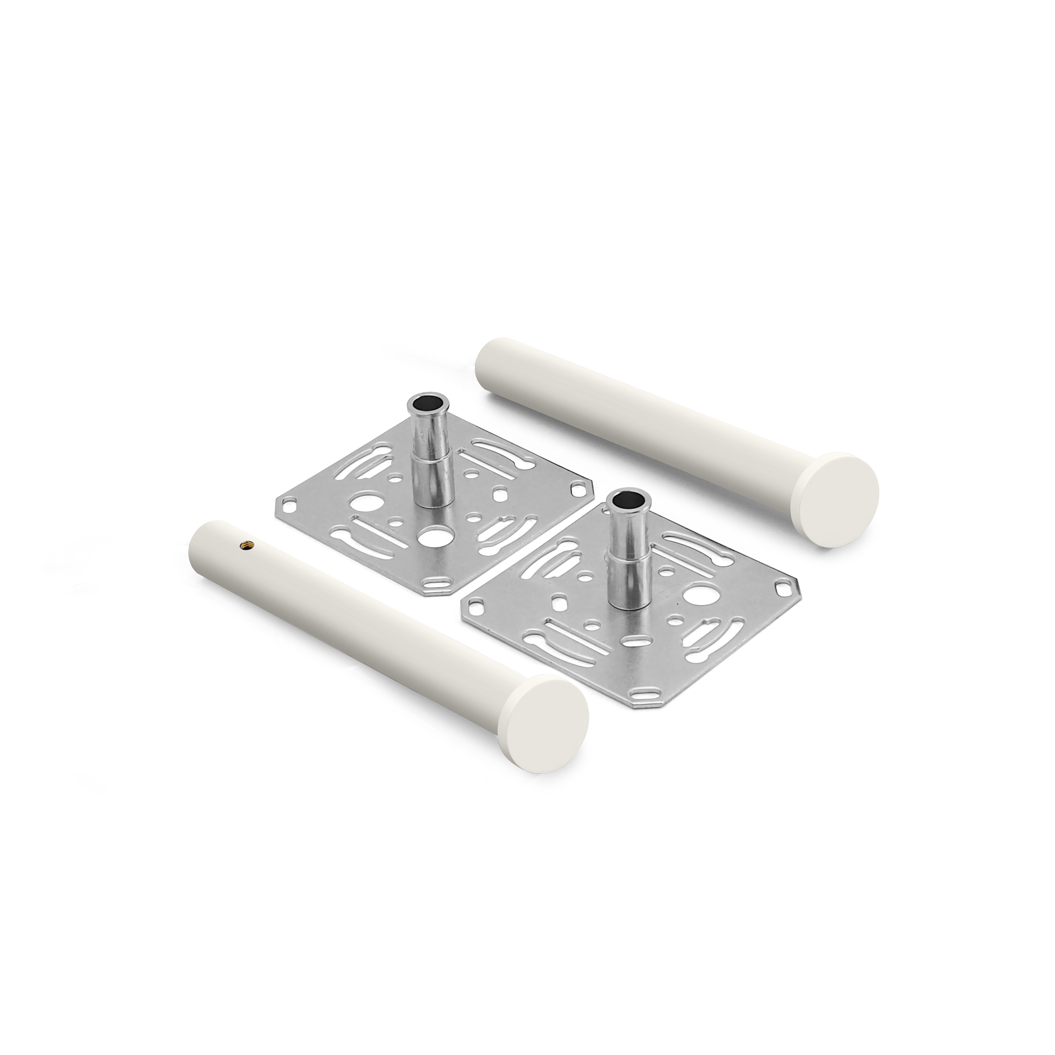 qles RHS0619 Regalhalter 120 mm (2 Stck.), für Merten System-M, Polarweiß glänzend, brillant