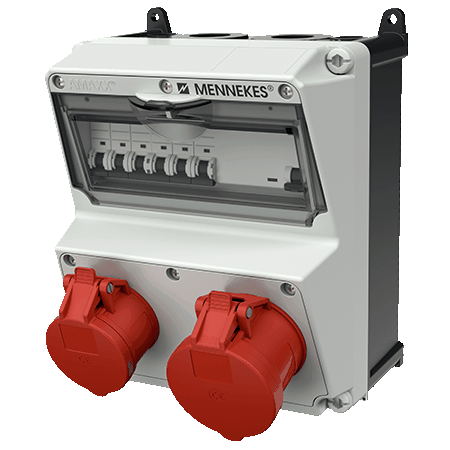 Mennekes 920022 AMAXX Steckdosen-Kombination, IP44, 2x CEE