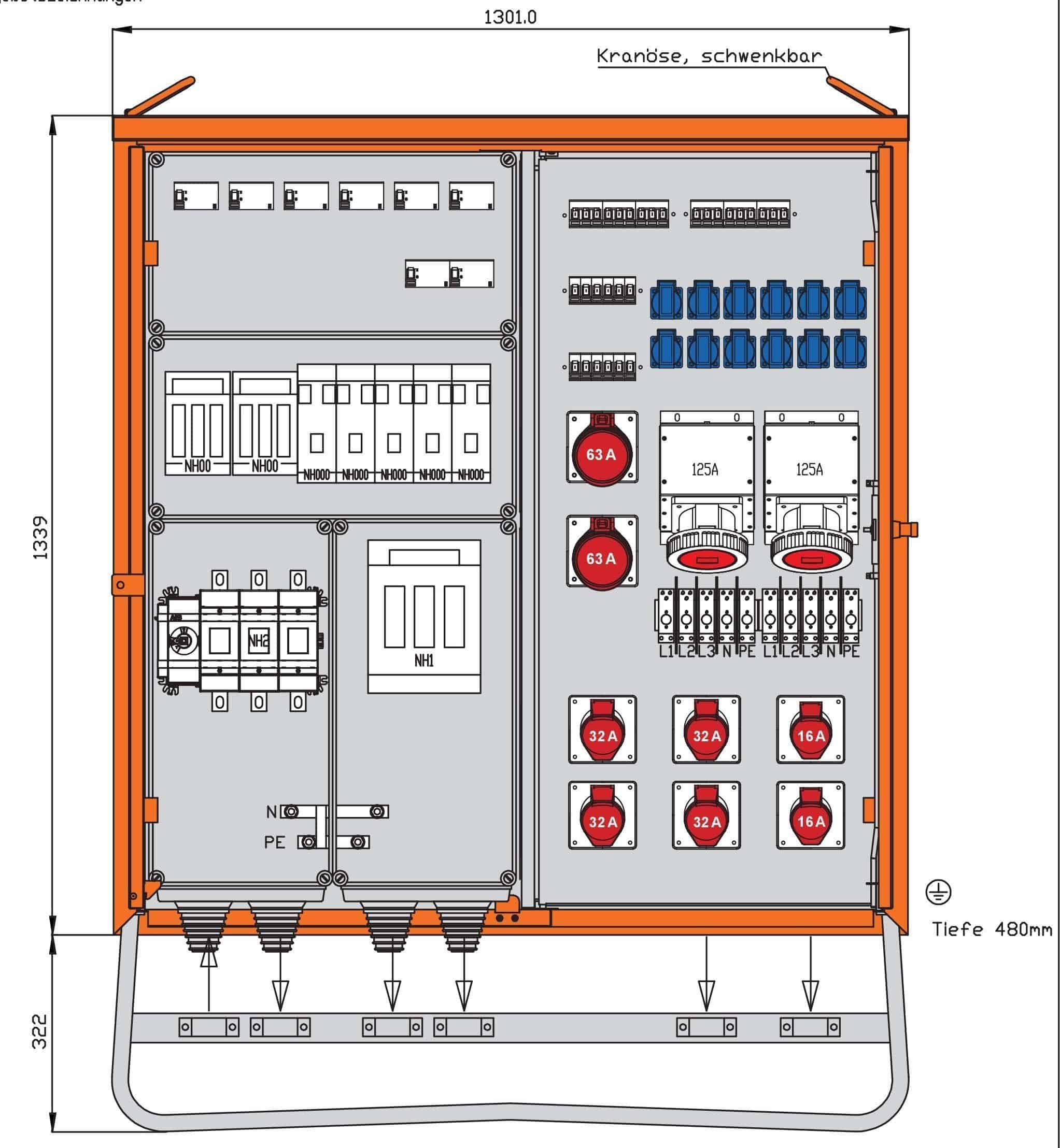 Walther Electric WV0624R1 Verteilerschrank 246kVA
