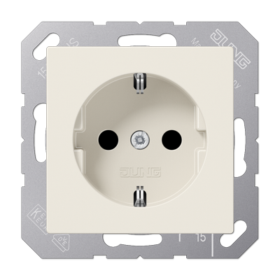 Jung A1520KI Schutzkontakt-Steckdose, 16 A 250 V ~, SAFETY+, Duroplast, Serie AS, weiß