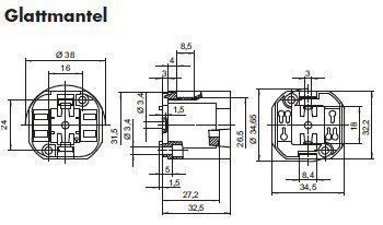 Houben 527741 G24q-3/GX24q-3 Fassung