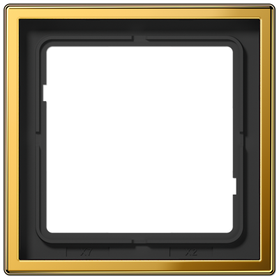 Jung GO2981 Rahmen 1-fach, senkrechte und waagerechte Montage, Metall goldfarben PVD-beschichtet, LS 990, goldfarben