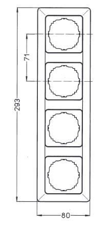 Kopp 305913001 Abdeckrahmen 4-fach, HK 02
