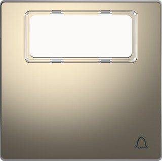 Merten MEG3365-6050 Wippe mit Schriftfeld und Kennzeichnung Klingel, System Design, Nickelmetallic