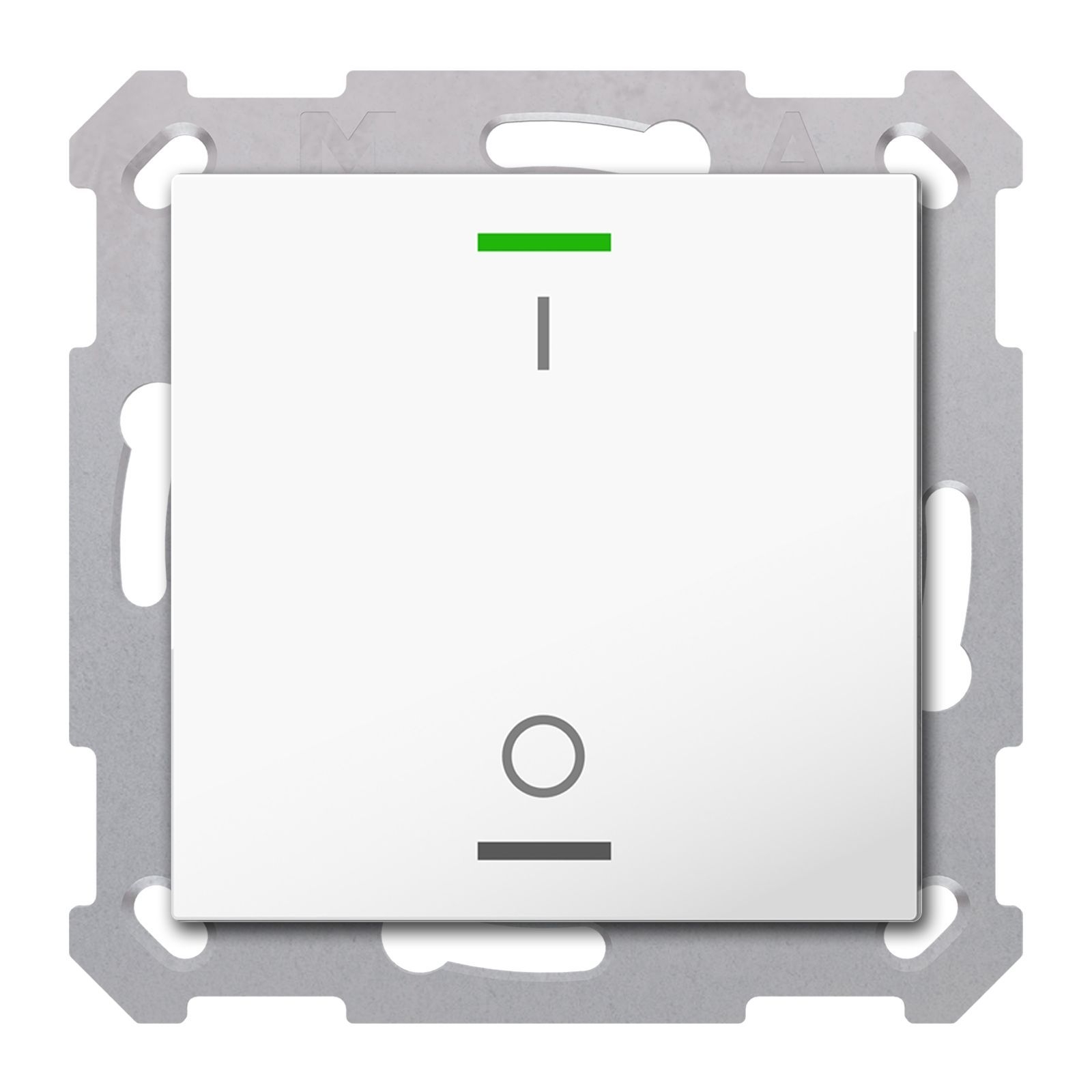 MDT TAL-5501B02.02S KNX Taster Light 55 1-fach, RGBW, Reinweiß glänzend, Schalten