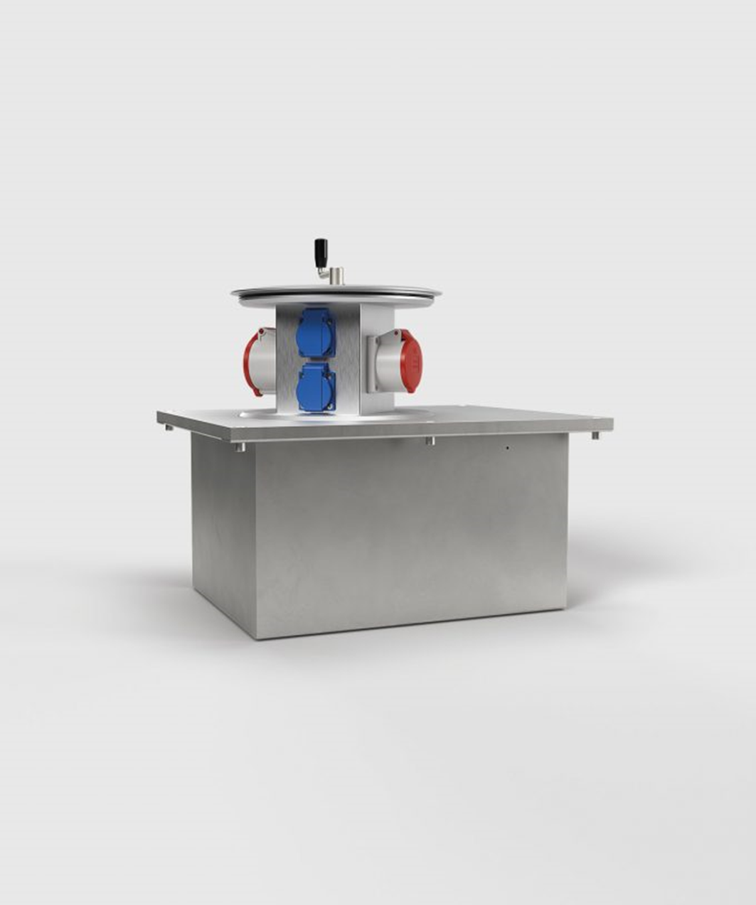 BS SV501-3 Senkverteiler, salzwasserbest. Aluminium, 1x CEE 5, 32A, 6x Schutzkontakt-Steckdose