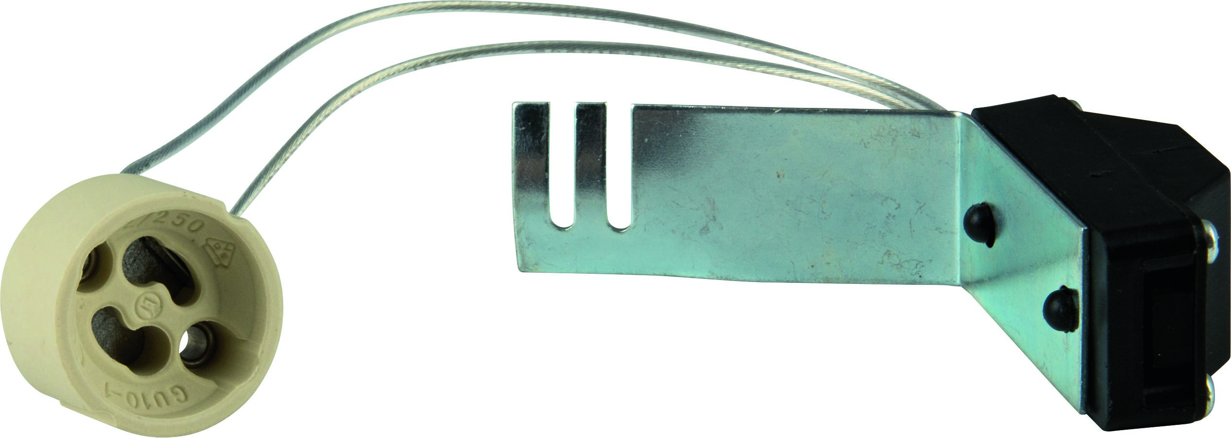 Heitronic 29545 Fassung GU10/GZ10 mit 170 mm Anschlusskabel + Zugentlastung