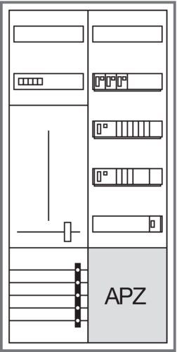 Hager ZB323T115B Zählerschrank 1 ZP 3-Punkt-Befestigung bestückt