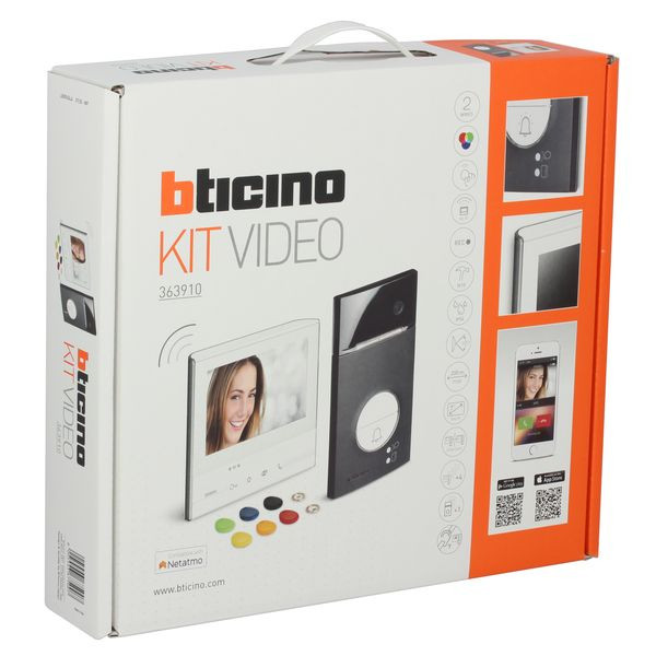 Legrand BTicino 363910 Flex'ONE Video-Set mit Türstation LINEA3000 Black (1 und 2 RT) + CLASSE300 X13E