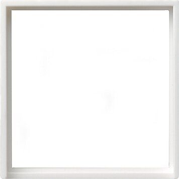 Gira 028227 Adapterrahmen mit quadratischem Ausschnitt für Geräte mit Abdeckung (50 x 50 mm), System 55, reinweiß seidenmatt