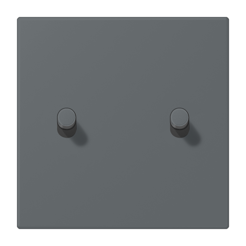 Jung LC12-5R0202 Abdeckung mit Kipphebel "Zylinder", 2 Kipphebel, gris foncé 31
