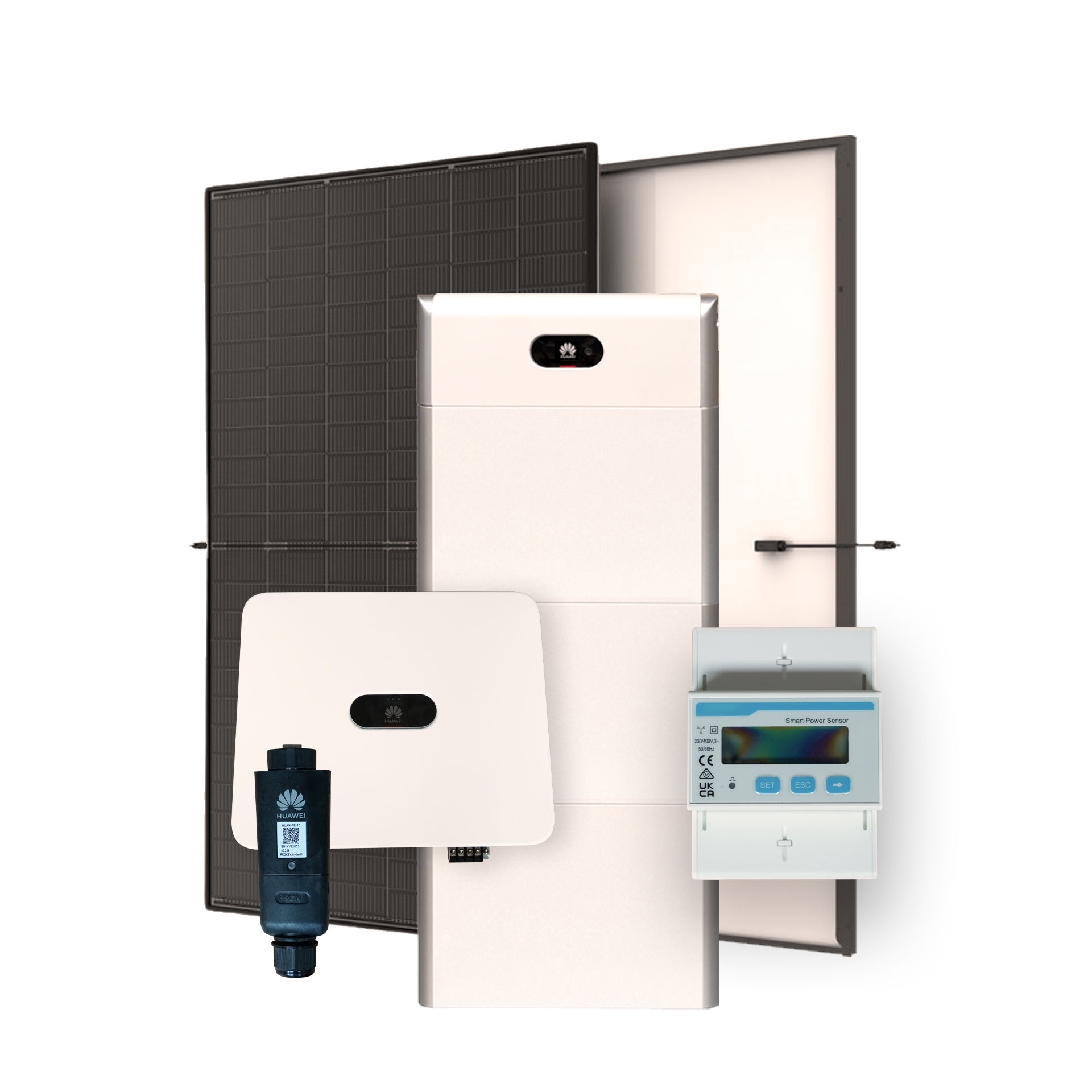 Huawei E24-PV-SET1-JHH-36-BACKUP-FB PV-Anlage 16,56 kWp mit Speicher 21 kWh und SmartGuard (Jolywood Glas-Glas FullBlack Solarmodul 460 Wp)