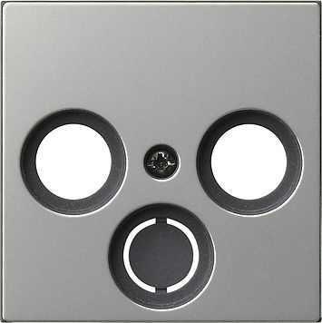 Gira 0869600 Abdeckung Koaxial-Antennensteckdose, System 55, Edelstahl