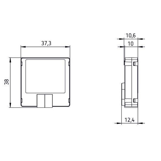 Theben 4800403 LUXORliving T2.1, 2-fach Binäreingang-Tasterschnittstelle, Softwarefunktionen Schalter/Taster, Dimmen, Jalousie