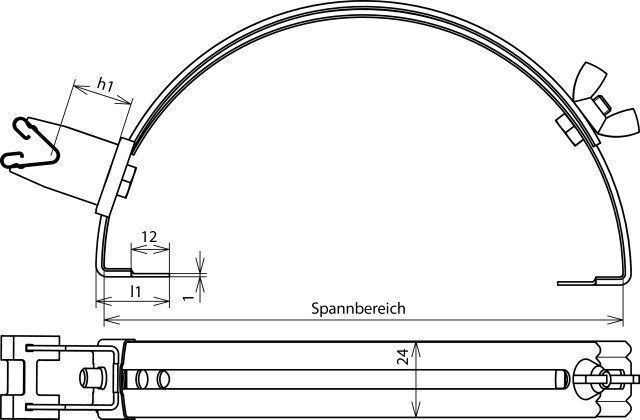 Dehn + Söhne 206 809 Dachleitungshalter verstellbar