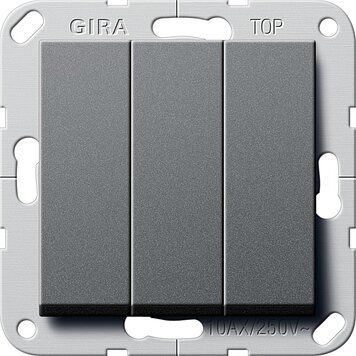Gira 284428 Wipptaster British Standard 3-fach Schließer, System 55, anthrazit