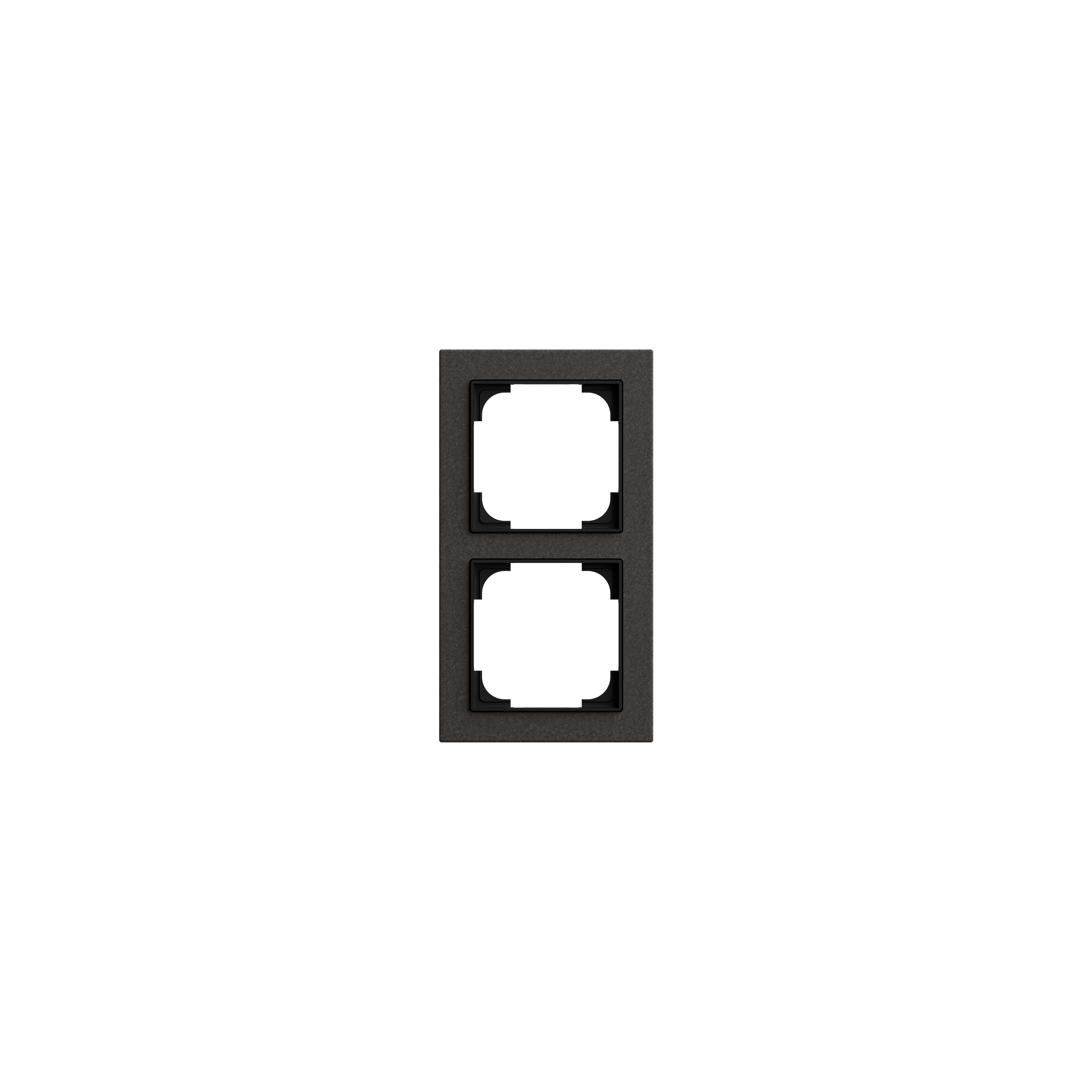 Busch-Jaeger 1722-4045 Abdeckrahmen 2-fach, Busch-art linear, papier schwarz matt