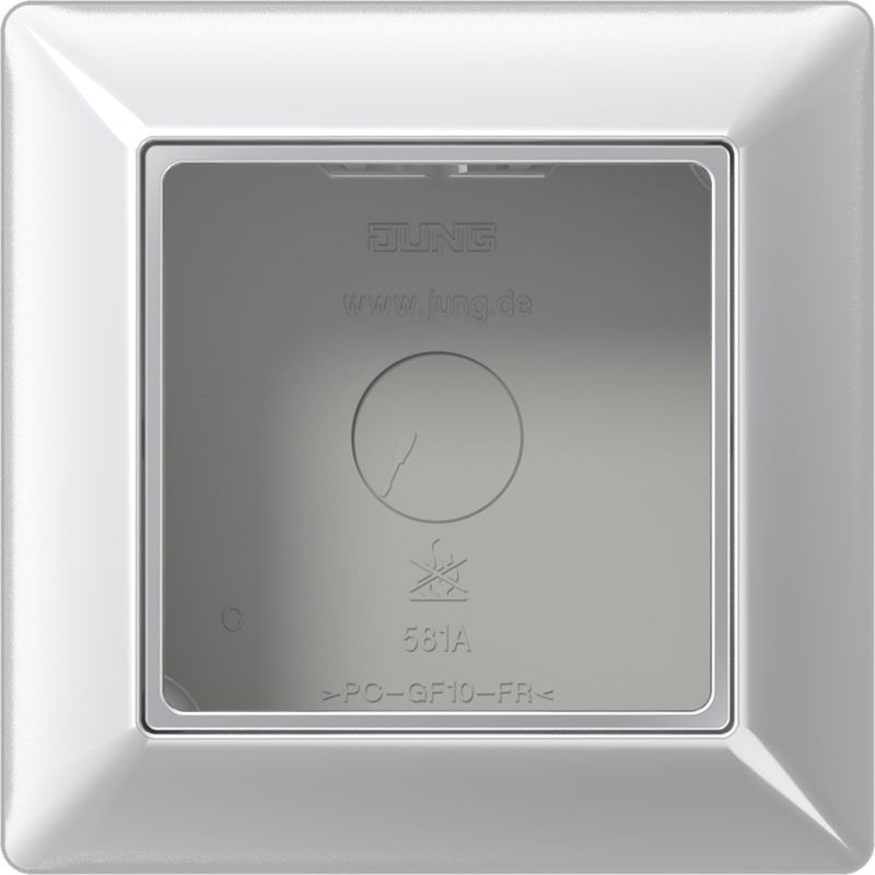 Jung AS581AAL Aufputz-Kappe 1-fach, Duroplast lackiert, Serie AS/A, aluminium