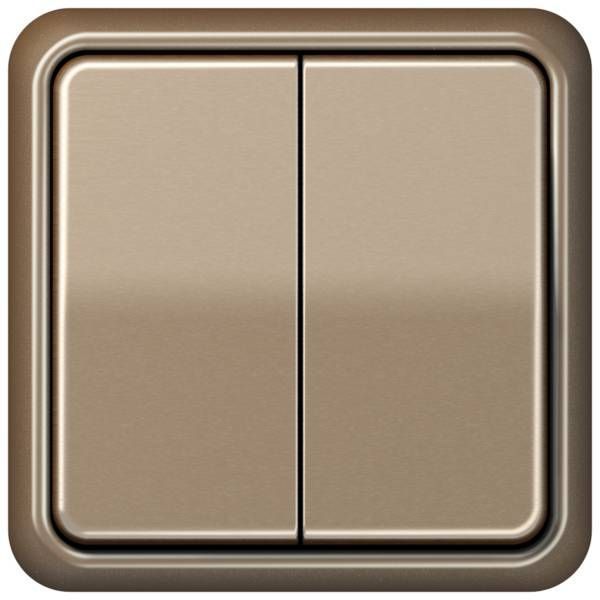 Jung CD581GB Rahmen 1-fach, senkrechte und waagerechte Montage, Aluminium eloxiert, CD 500, gold-bronze