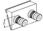 Gira 009100, Einsatz High-End Lautsprecher-Steckverbinder WBT (+/-)