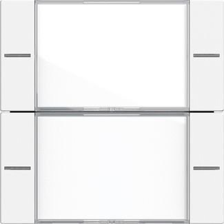 Gira 577227 Wippenset 2-fach Beschriftungsfeld Tastsensor 4.55, Klar/Reinweiß matt