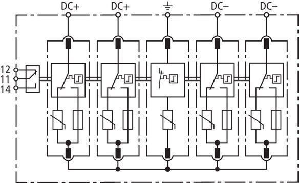 Dehn + Söhne 952519 Überspannungsableiter Typ 2 DEHNguard M Mehrpolig für PV-Anlagen bis 1000V DC