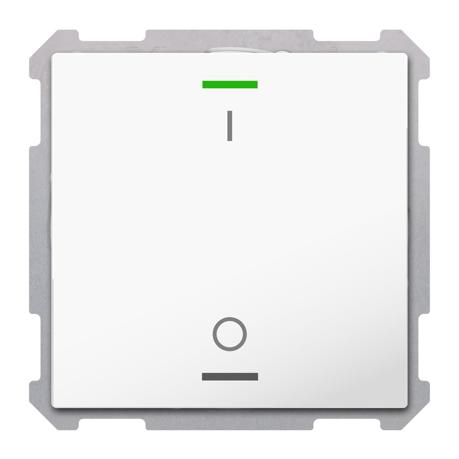 MDT TAL-63T1B04.02S KNX Taster Light 63 1-fach, RGBW, Temperatursensor, Studioweiß glänzend, Schalten