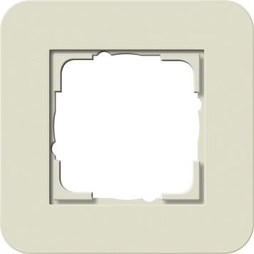 Gira 0211427 Abdeckrahmen 1-fach, Gira E3, sand Soft-Touch mit Trägerrahmen anthrazit