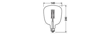 Ledvance 4058075760974 Vintage 1906® LED GLOBE 140, 220 °, 4,5 W, 816, 150 lm, E27, dimmbar