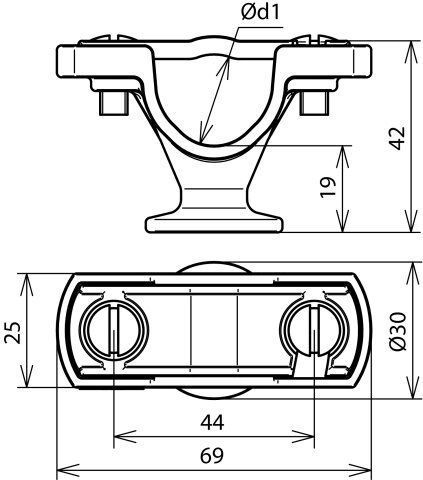 Dehn + Söhne 275 225 HVI-Leitungshalter BH 19mm