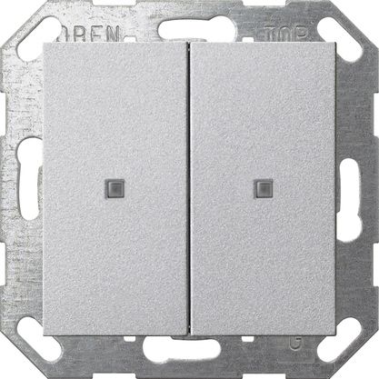 Gira 517326 Taster Wippe 2-fach , One und KNX, System 55, Farbe alu