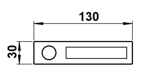 Albert 690940 Klingelplatte Edelstahl, rechteckig 130x30mm