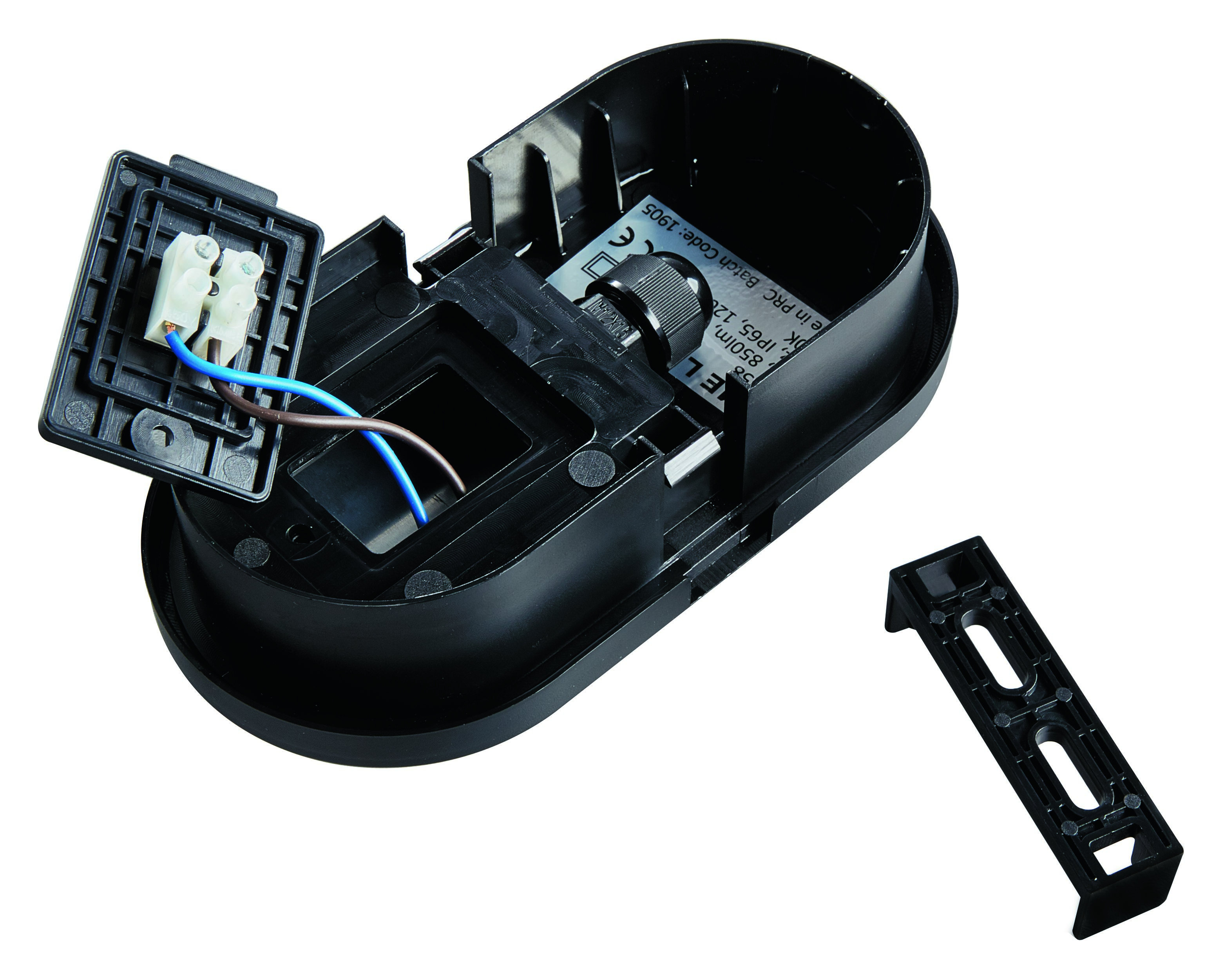 Heitronic 500646 Wand- und Deckenleuchte Toledo 10 W, 4000 K, IP65, schwarz