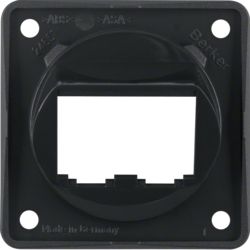 Berker 845582510 Tragplatte 2-fach für BTR-/E-DAT Module, Integro Modul-Einsätze, schwarz glänzend