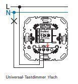 Berker 85421200 Universal Tastdimmer Komfort 1-fach (R,L, C, LED)