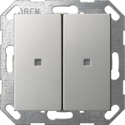 Gira 5173600 Taster Wippe 2-fach , One und KNX, System 55, Edelstahl