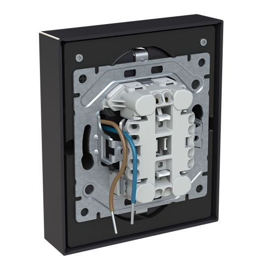 Busch Jaeger 202EUJRB2USBC-81 Schutzkontakt USB-Doppelsteckdose Safety+ mit 2x USB C, anthrazit