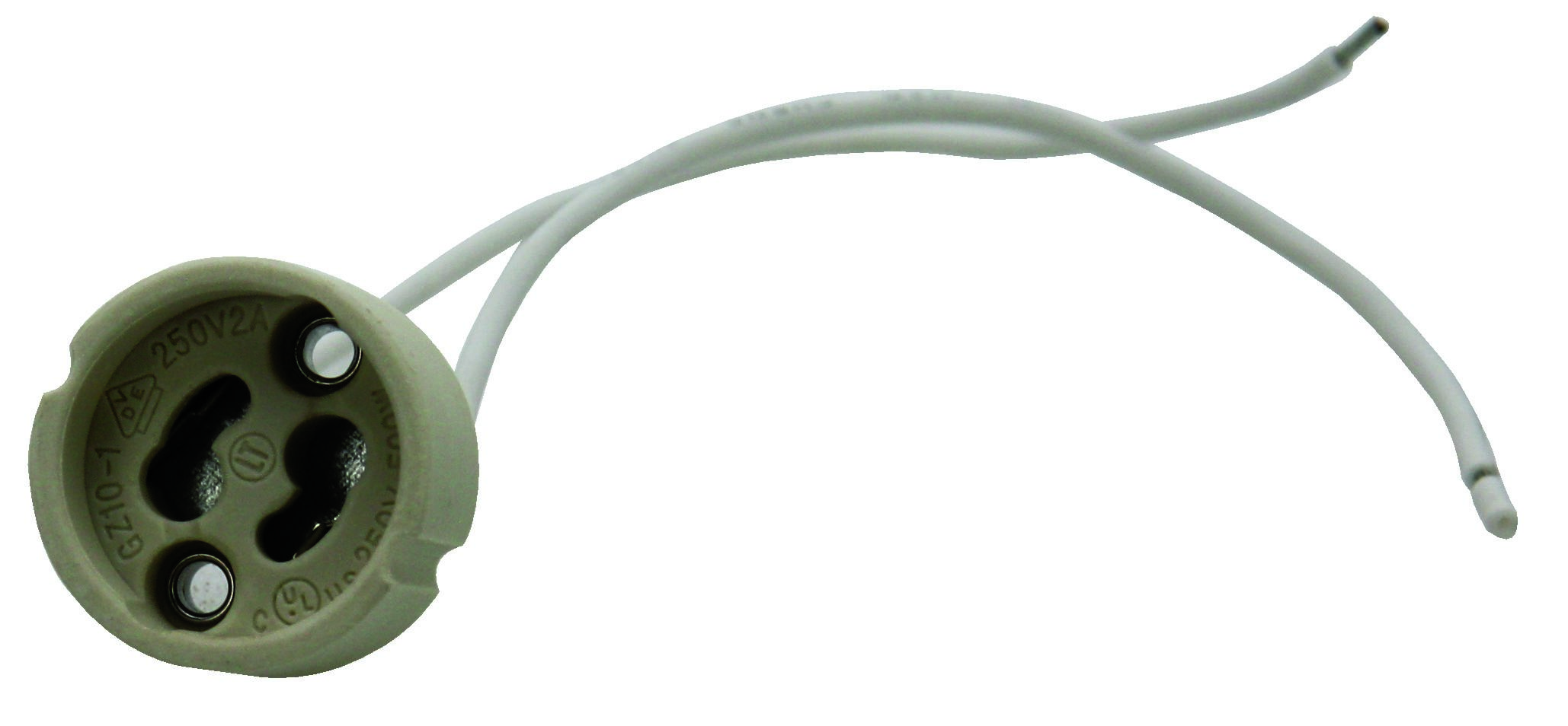 Heitronic 29011 Keramikfassung GU10/GZ10 universal mit 140 mm Anschlusskabel