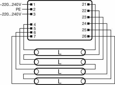 LEDVANCE QT-FIT8 3x18/4x18W EVG elektronisches Vorschaltgerät für T8-Leuchten