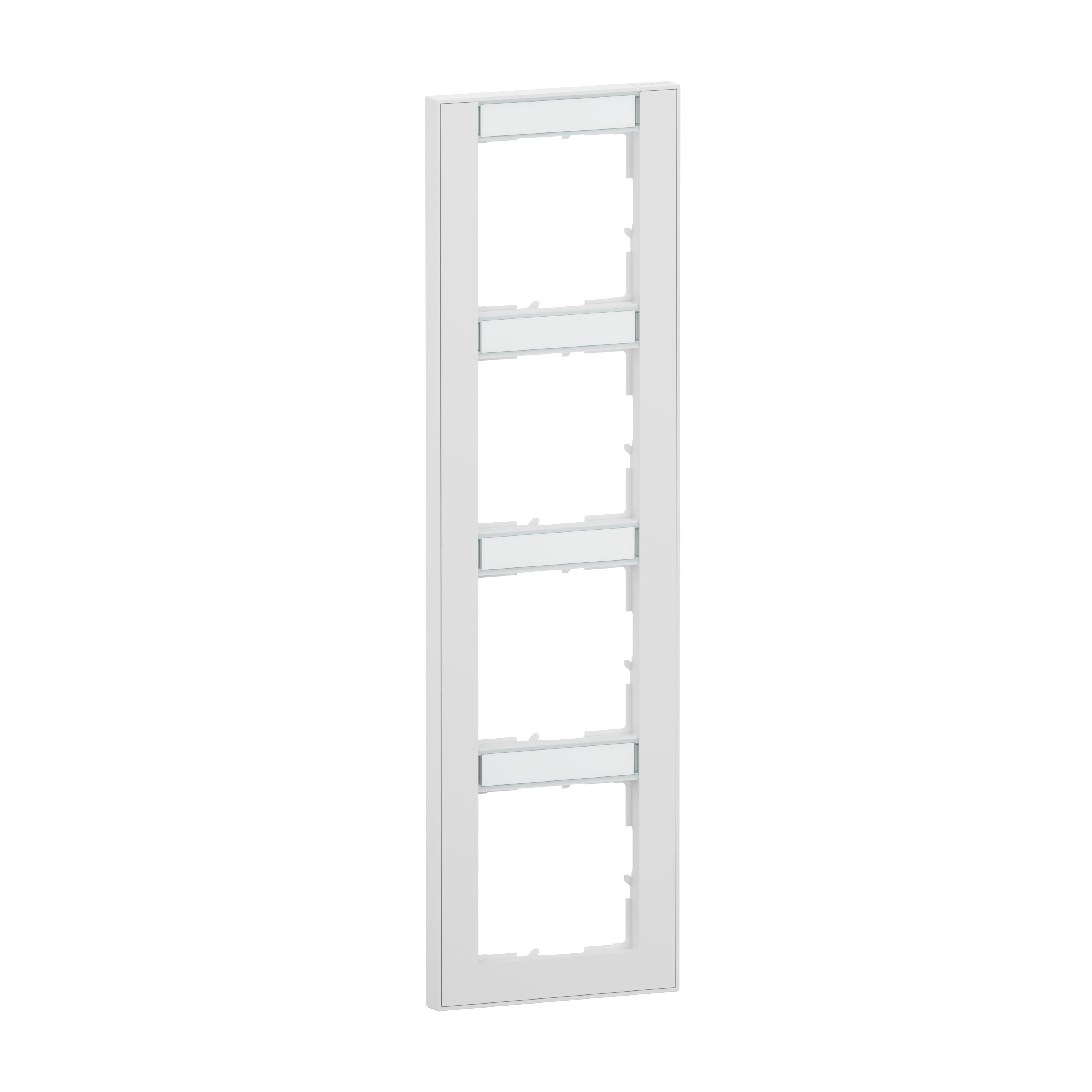 Legrand 765994 SEANO+ 4-fach Rahmen vertikal mit Beschriftungsfeldern, Ultraweiß