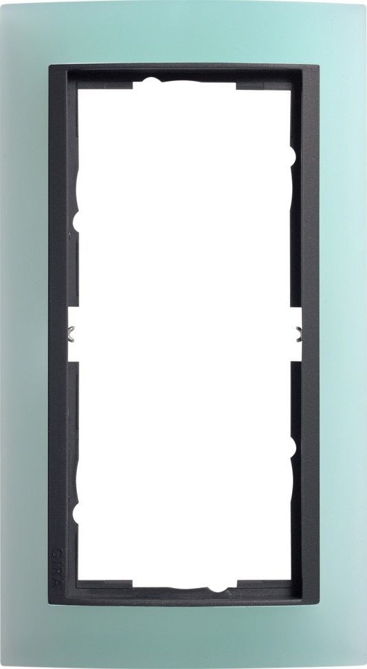 Gira 100285 Abdeckrahmen 2-fach ohne Mittelsteg Zwischenrahmen anthrazit, Gira Event Opak, mint