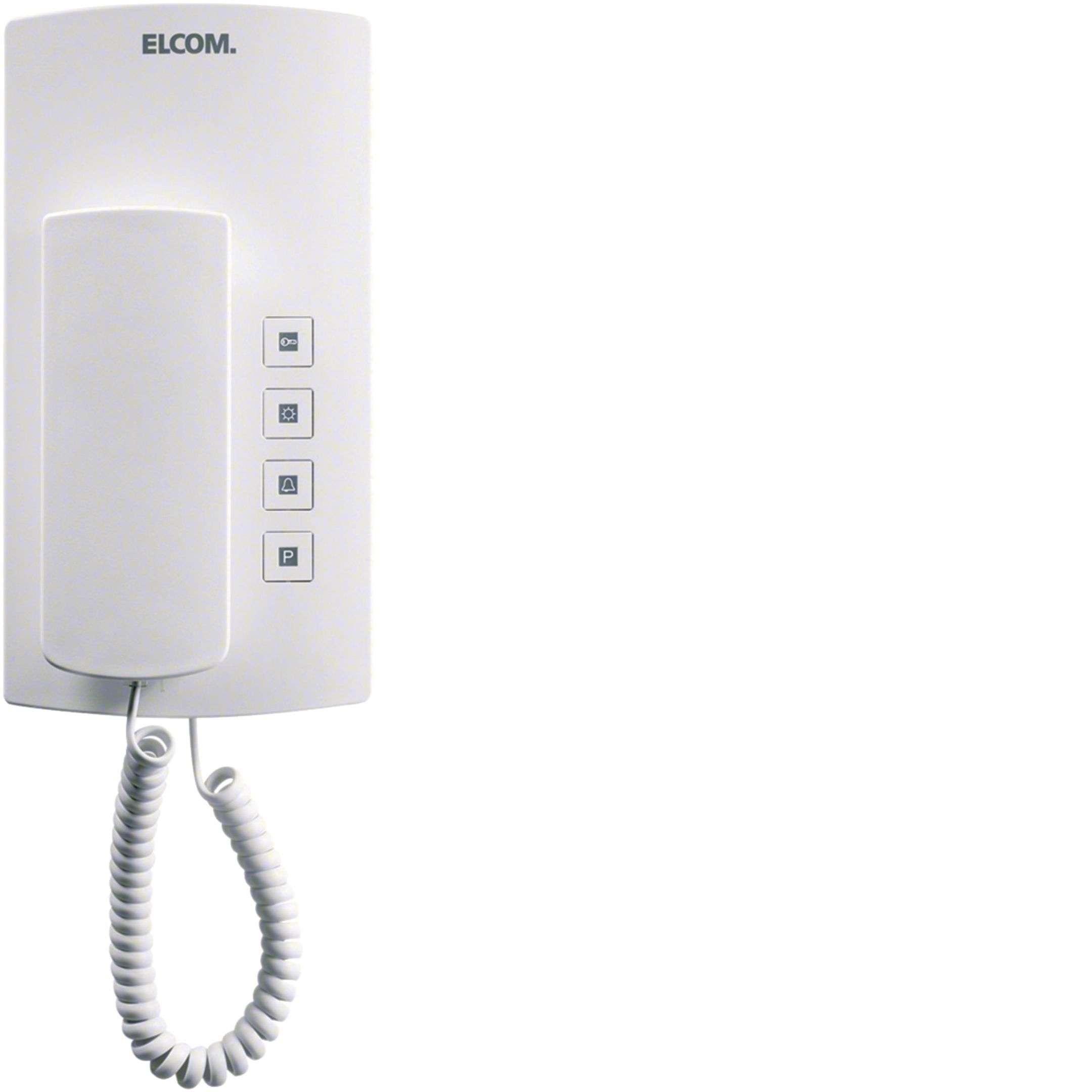 Elcom 1702000 Aufputz Audio Innenstation mit Hörer, weiß ,i2Audio-Technik