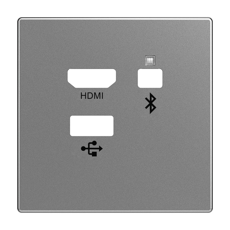 Busch-Jaeger 8256-866 Zentralscheibe Multimedia Connector, edelstahl matt