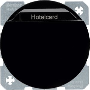 Berker 16402045 Relais-Schalter elektronisch mit Zentralstück für Hotelcard R.x schwarz glänzend