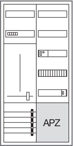 Hager ZB323T15C Zählerschrank 1 ZP 3-Punkt-Befestigung bestückt