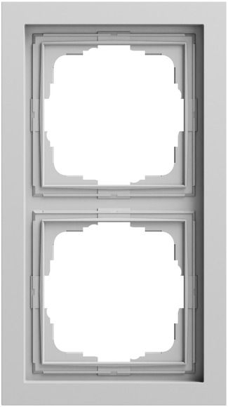 Gira 0212765 Abdeckrahmen 2-fach für flachen Einbau, Gira F200 flacher Einbau, grau matt (lackiert)