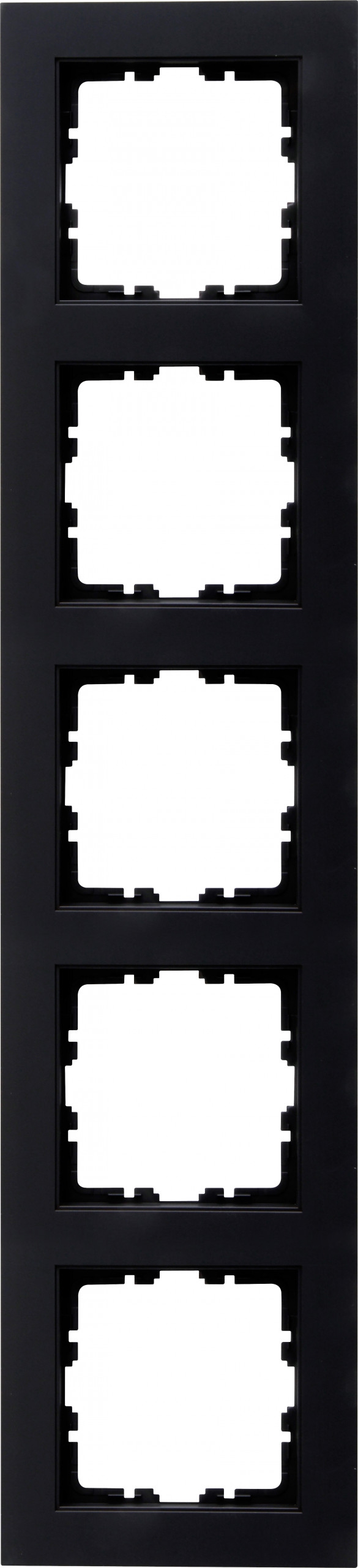 Kopp 402950006 HK07 - Abdeckrahmen 5-fach, Farbe: schwarz matt